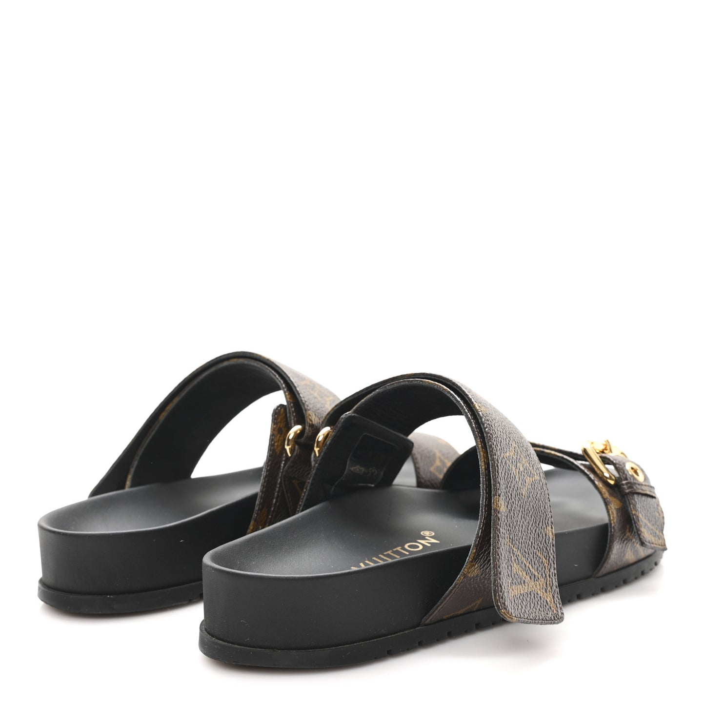 Monogram Bom Dia Mule Sandals 36.5 Black
