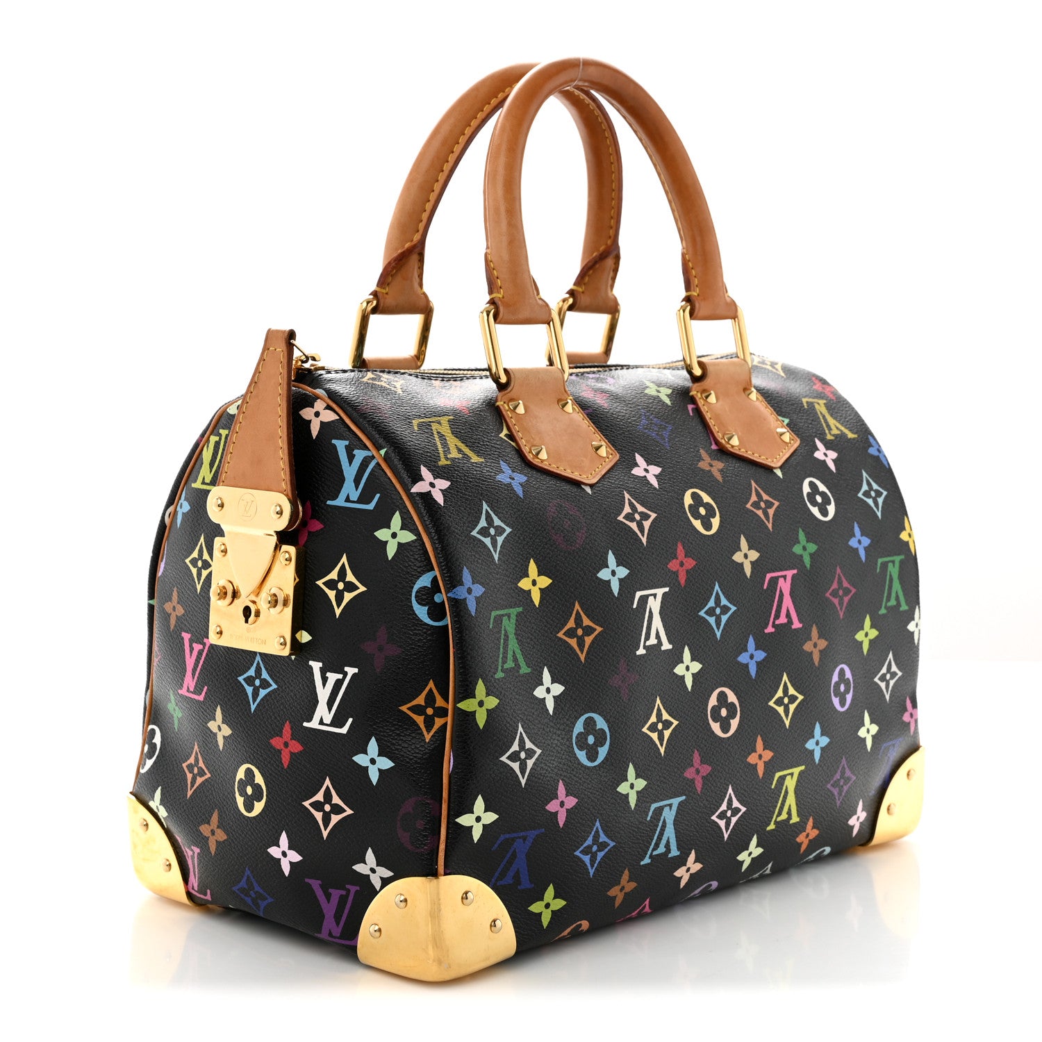 Louis Vuitton Monogram Multicolor Speedy 30 Black 3 of 9