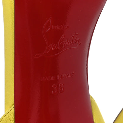 Christian Louboutin Nappa Loubi Queen 120 Strap Sandals 36 Yellow 7 of 7