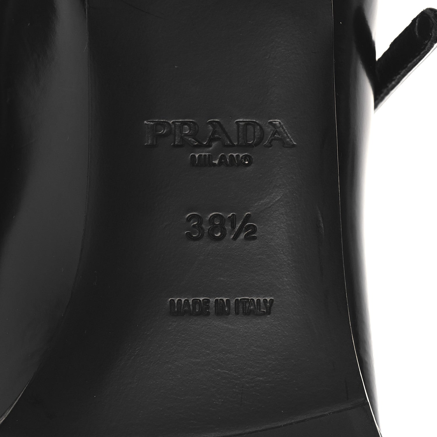 Prada Spazzolato Mary Jane 45mm Pumps 38.5 Black 7 of 8