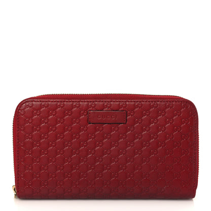 Gucci Microguccissima Zip Around Wallet Red 1 of 6