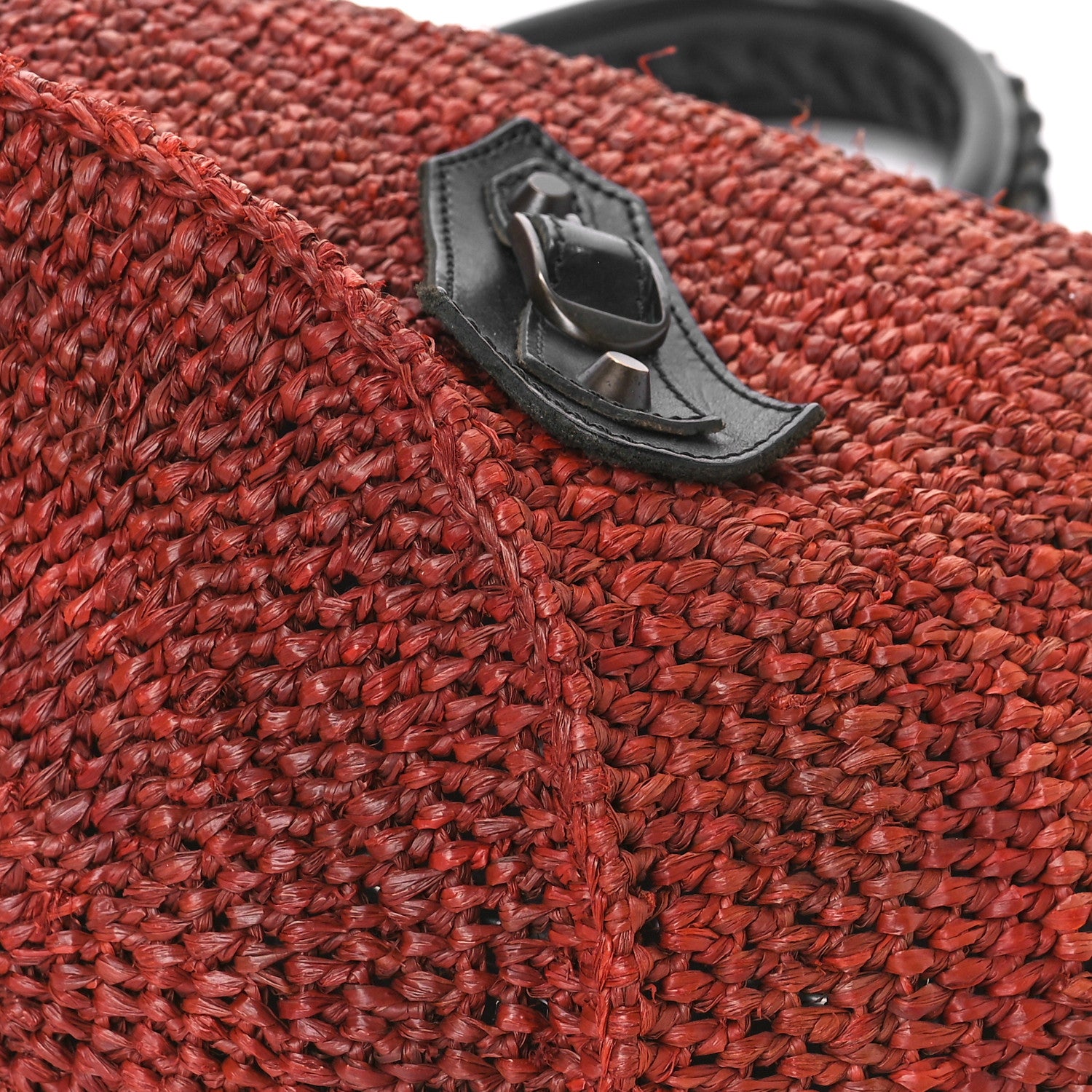 Balenciaga Raffia Woven Large Tote Brown Black 9 of 12
