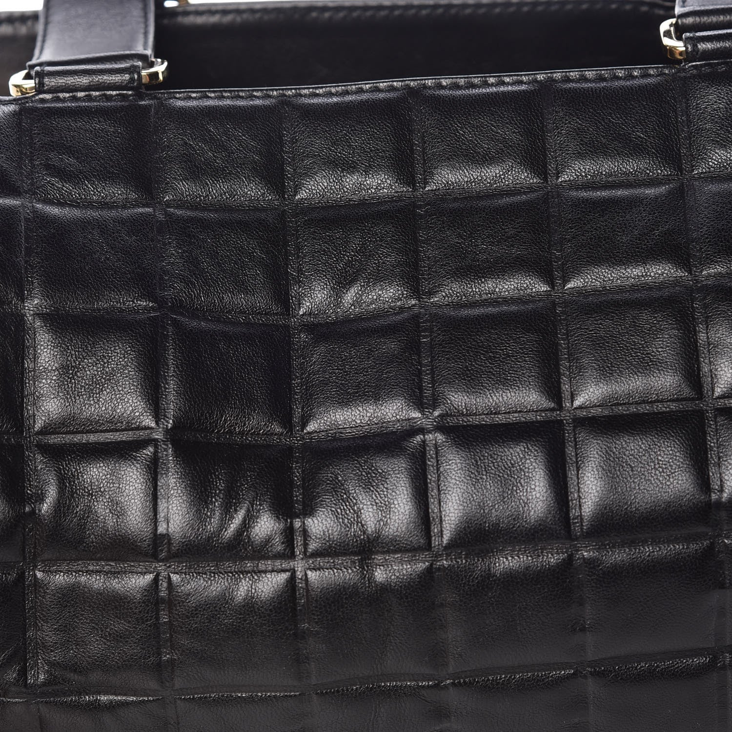 Chanel Lambskin Chocolate Bar Quilted CC Shoulder Bag Black 11 of 11