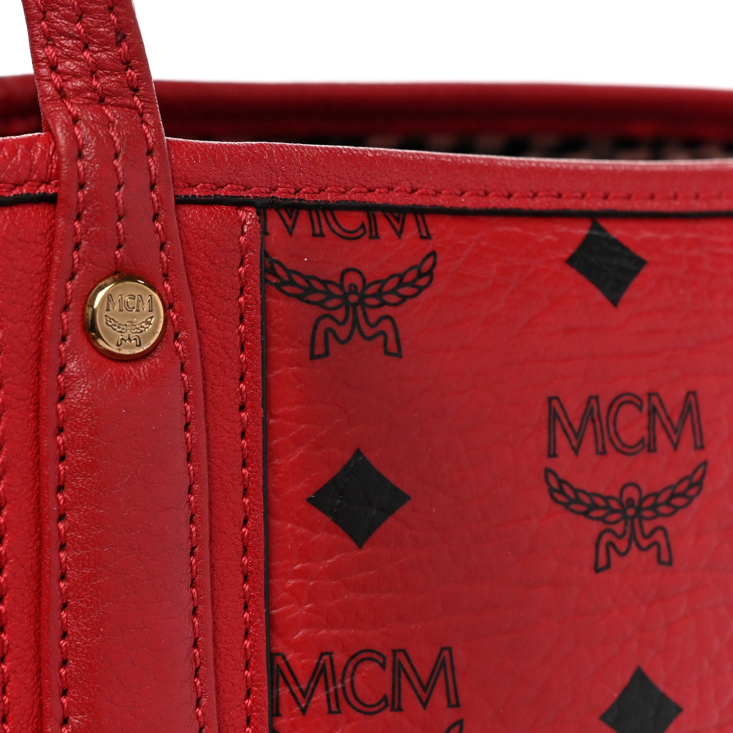 Visetos Large Liz Reversible Shopper Tote Ruby Red