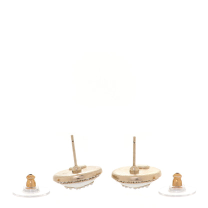 Chanel Pearl Crystal CC Round Earrings Gold 3 of 5