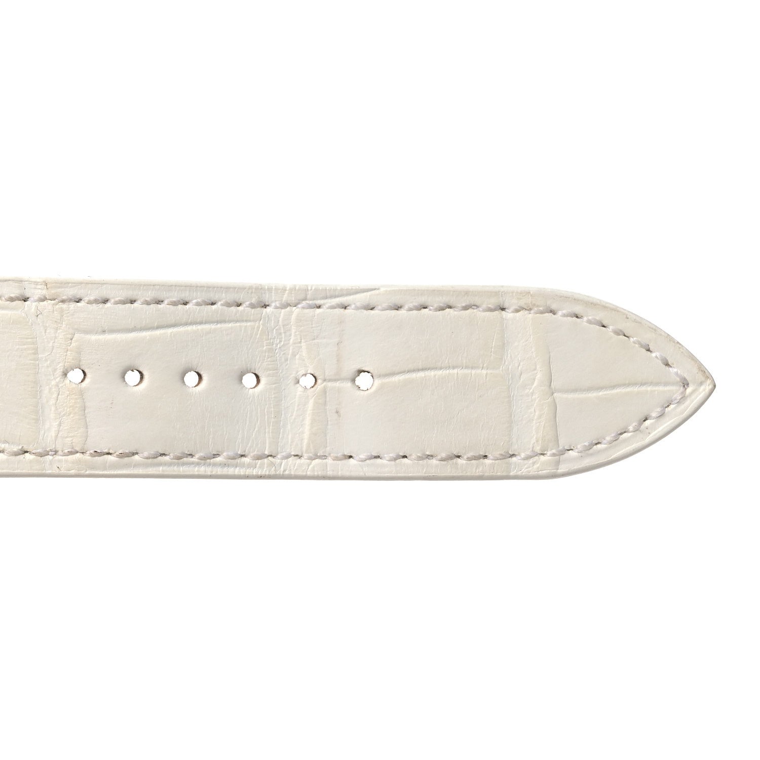 Hermes Matte Alligator Single Tour Watch Strap White 3 of 7