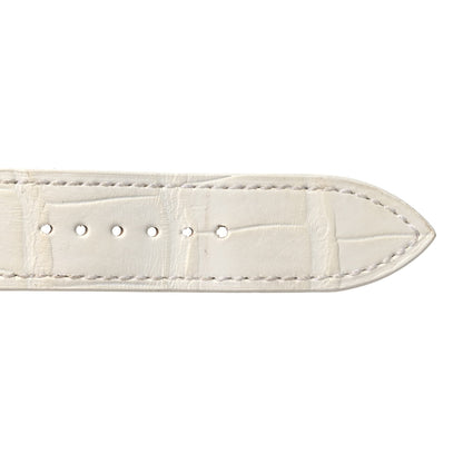 Hermes Matte Alligator Single Tour Watch Strap White 3 of 7