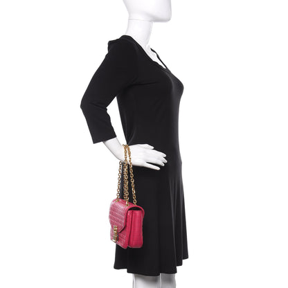 Celine Calfskin Quilted Medium C Bag Pink 2 of 10