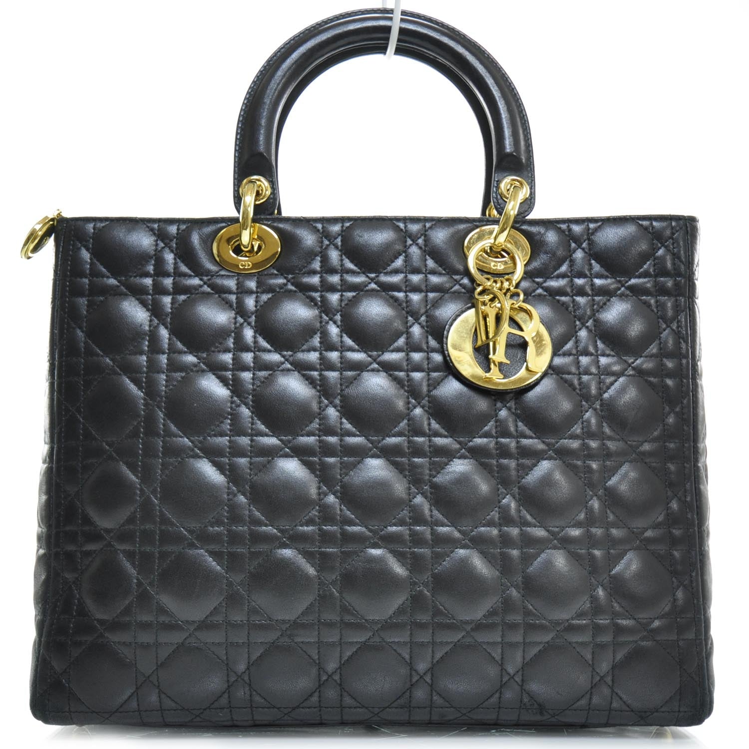 Christian Dior Leather Cannage Large Lady Dior Black 1 of 10