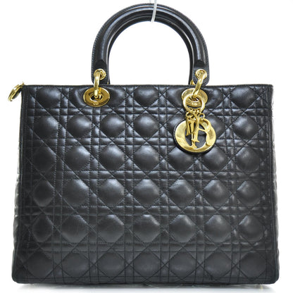 Christian Dior Leather Cannage Large Lady Dior Black 1 of 10