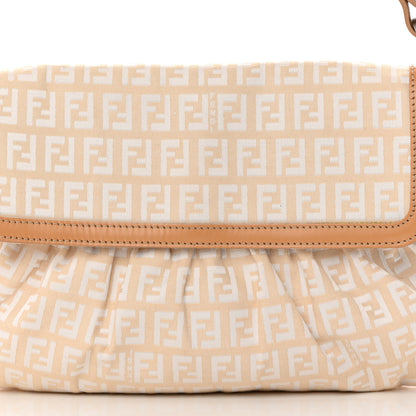 Fendi Zucchino Small Chef Shoulder Bag Beige White 8 of 15
