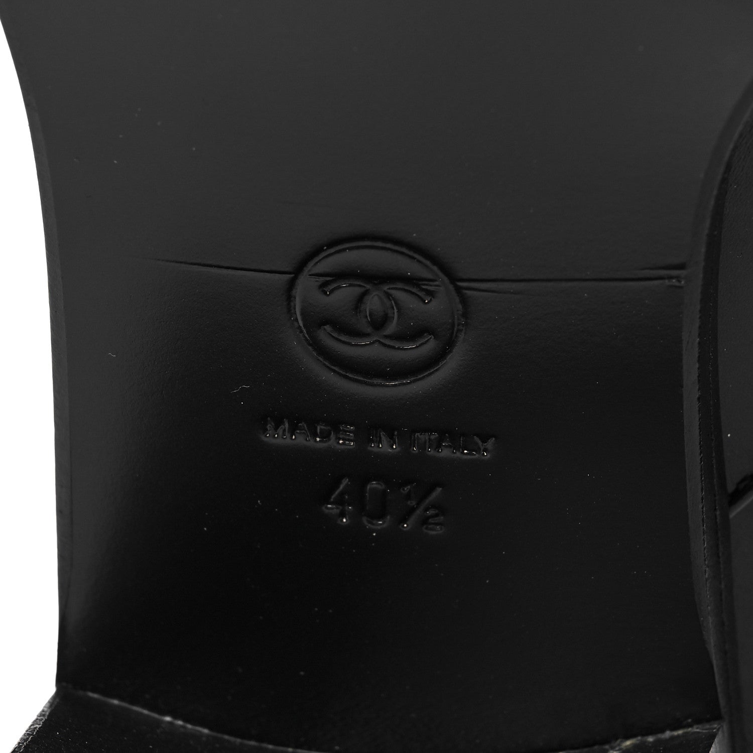 Chanel Calfskin Quilted CC Boots 40.5 Black 6 of 8