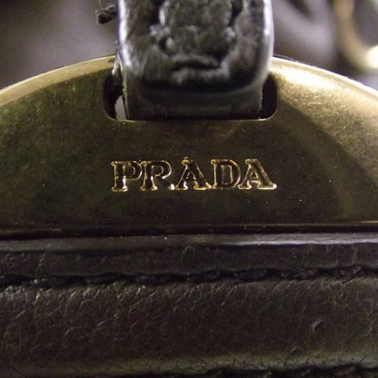 Prada Leather Logo Satchel Brown 9 of 12