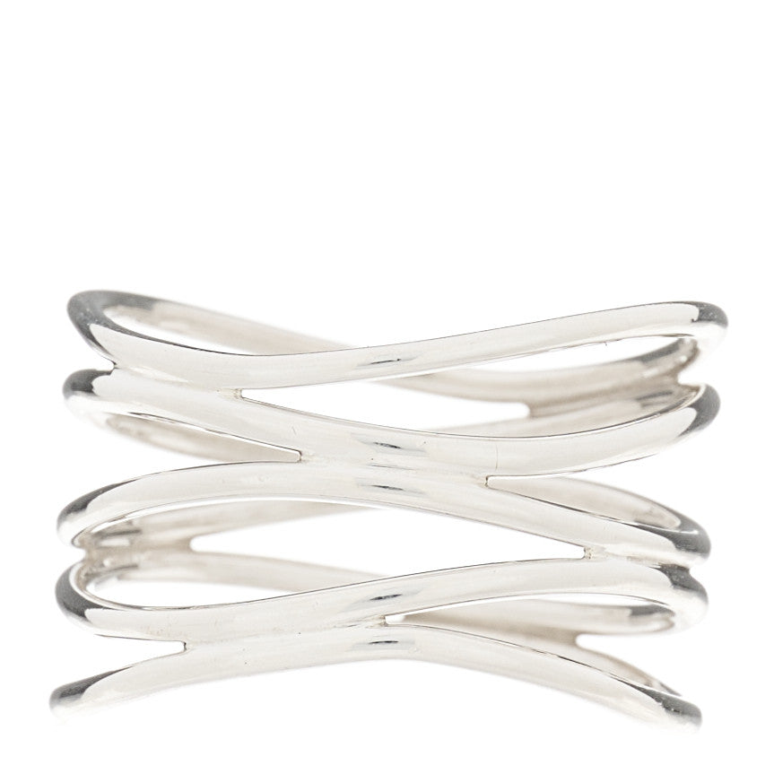 Sterling Silver Elsa Peretti 5 Row Wave Ring 52 6