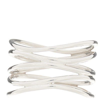 Tiffany Sterling Silver Elsa Peretti 5 Row Wave Ring 52 6 1 of 5