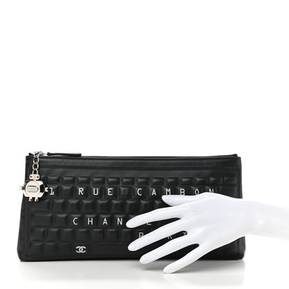 Chanel Metallic Calfskin Keyboard Pouch Black 2 of 7