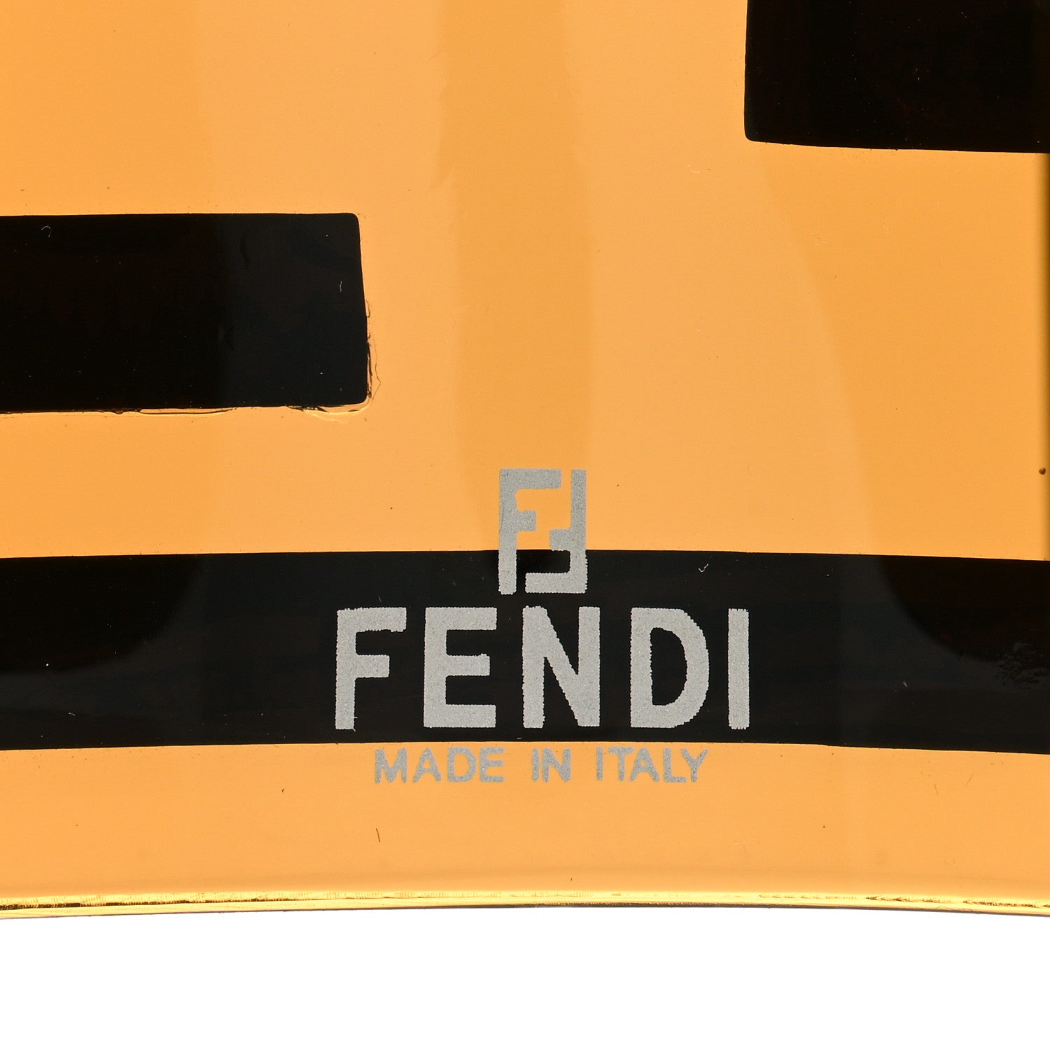 Fendi Resin FF Logo Cuff Bracelet Gold 3 of 3