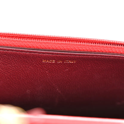 Chanel Sheepskin Quilted Mademoiselle Vintage Wallet On Chain WOC Red 7 of 15