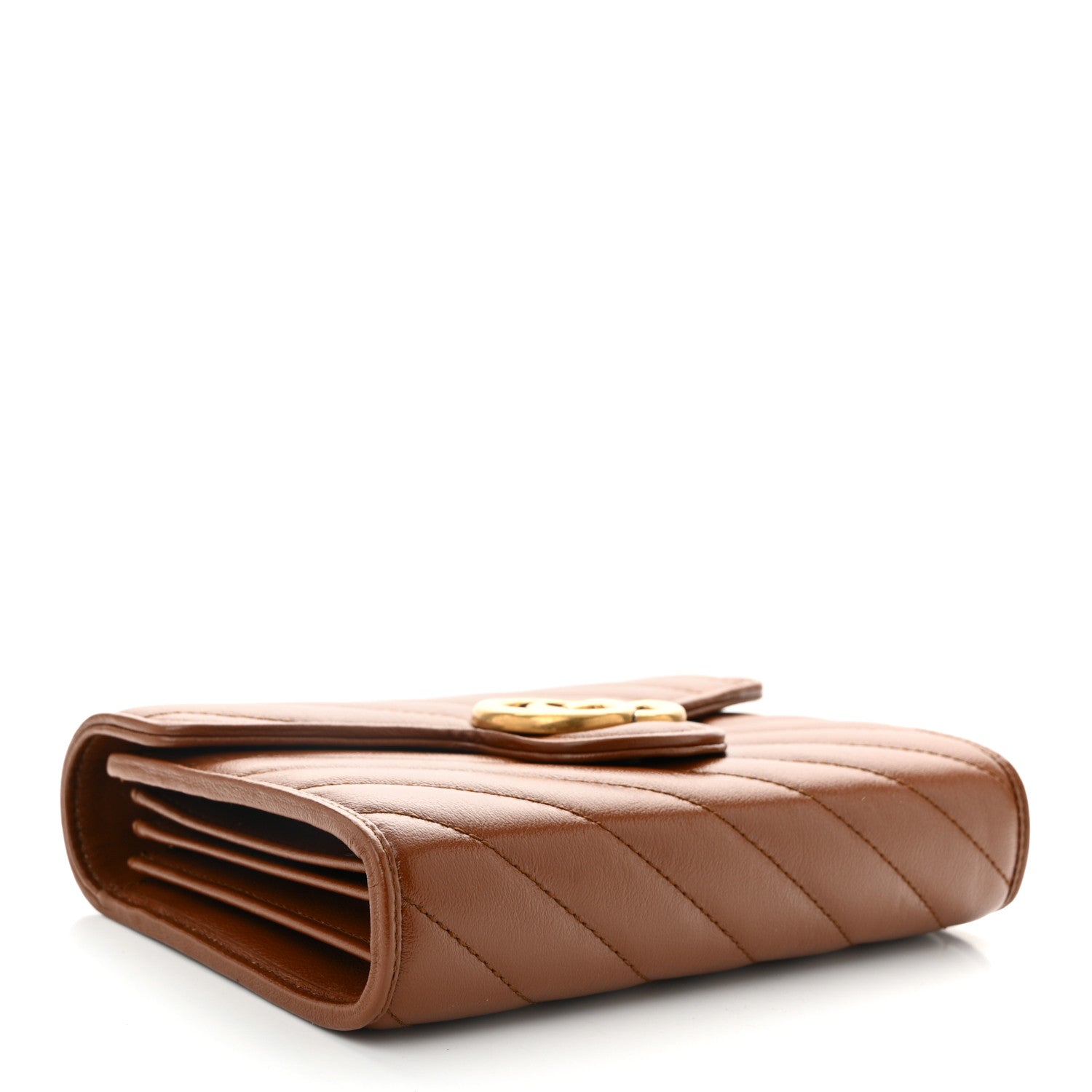 Gucci Azalea Calfskin Matelasse Diagonal GG Marmont Chain Wallet Cuir 3 of 9