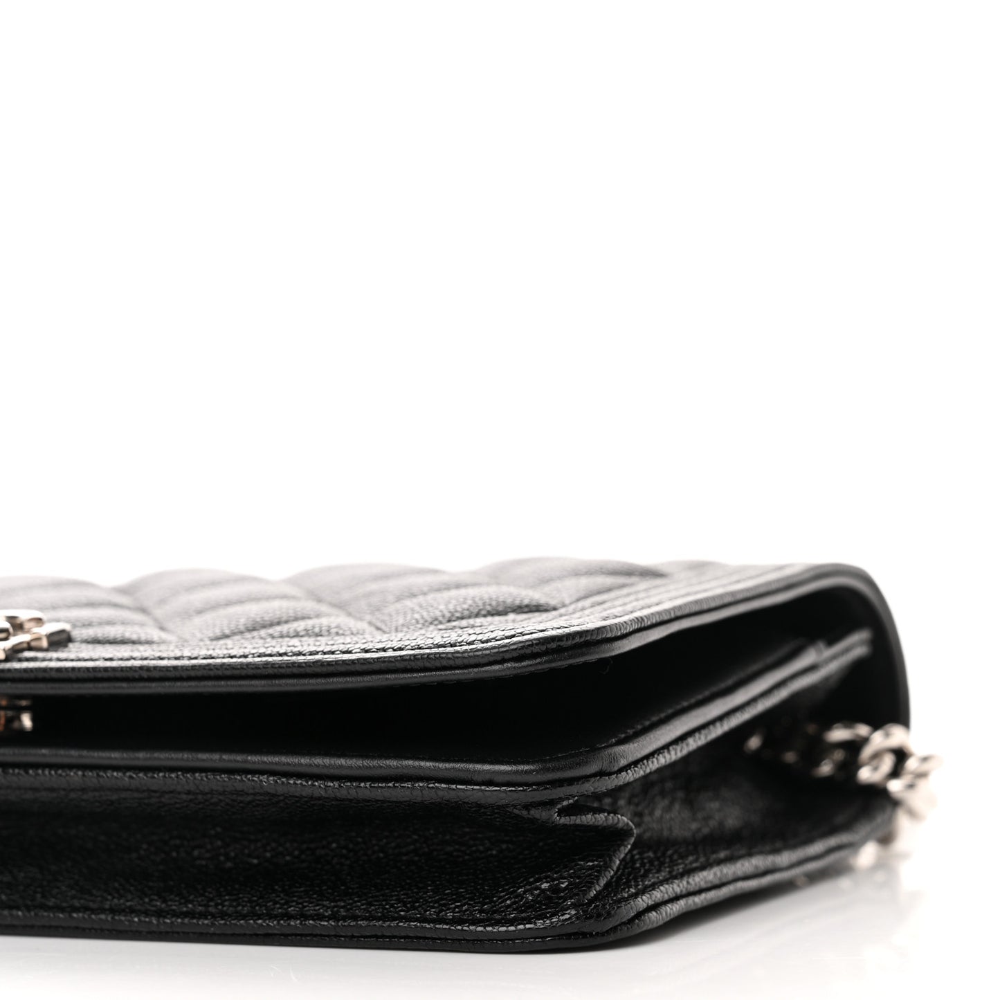 Caviar Quilted Boy Wallet On Chain WOC Black
