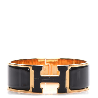 Hermes Enamel Wide Clic Clac H Bracelet PM Black 2 of 10