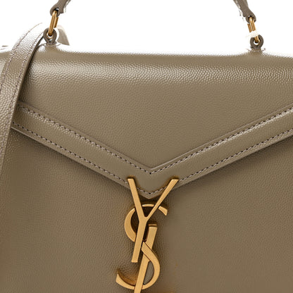 Saint Laurent Grain de Poudre Mini Classic Monogram Cassandra Top Handle Greyish Brown 7 of 9