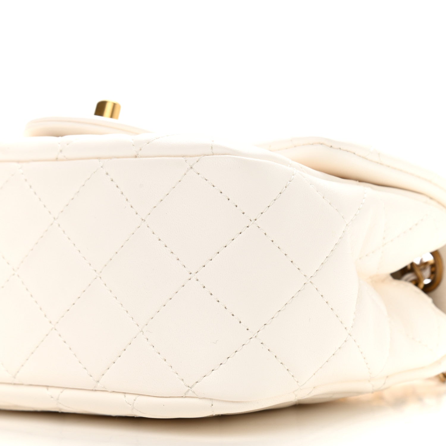 Chanel Lambskin Quilted Mini Pearl Crush Flap White 9 of 9