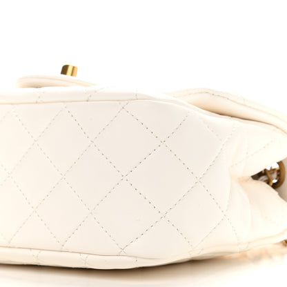 Chanel Lambskin Quilted Mini Pearl Crush Flap White 9 of 9