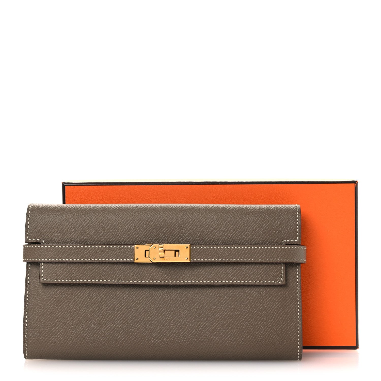 Hermes Epsom Kelly Longue Wallet Etoupe 11 of 11