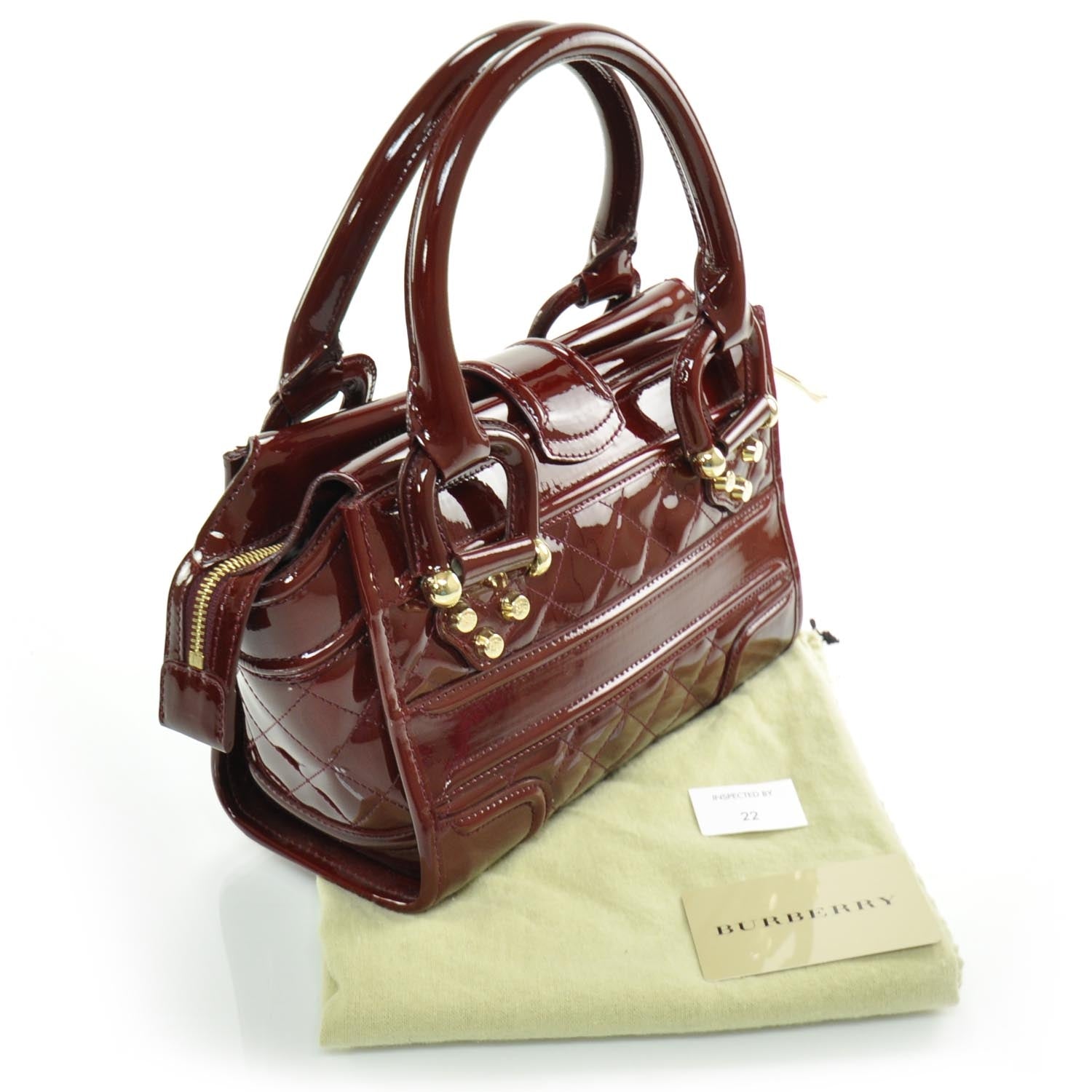 Burberry Patent Quilted Mini Manor Bag 3 of 9