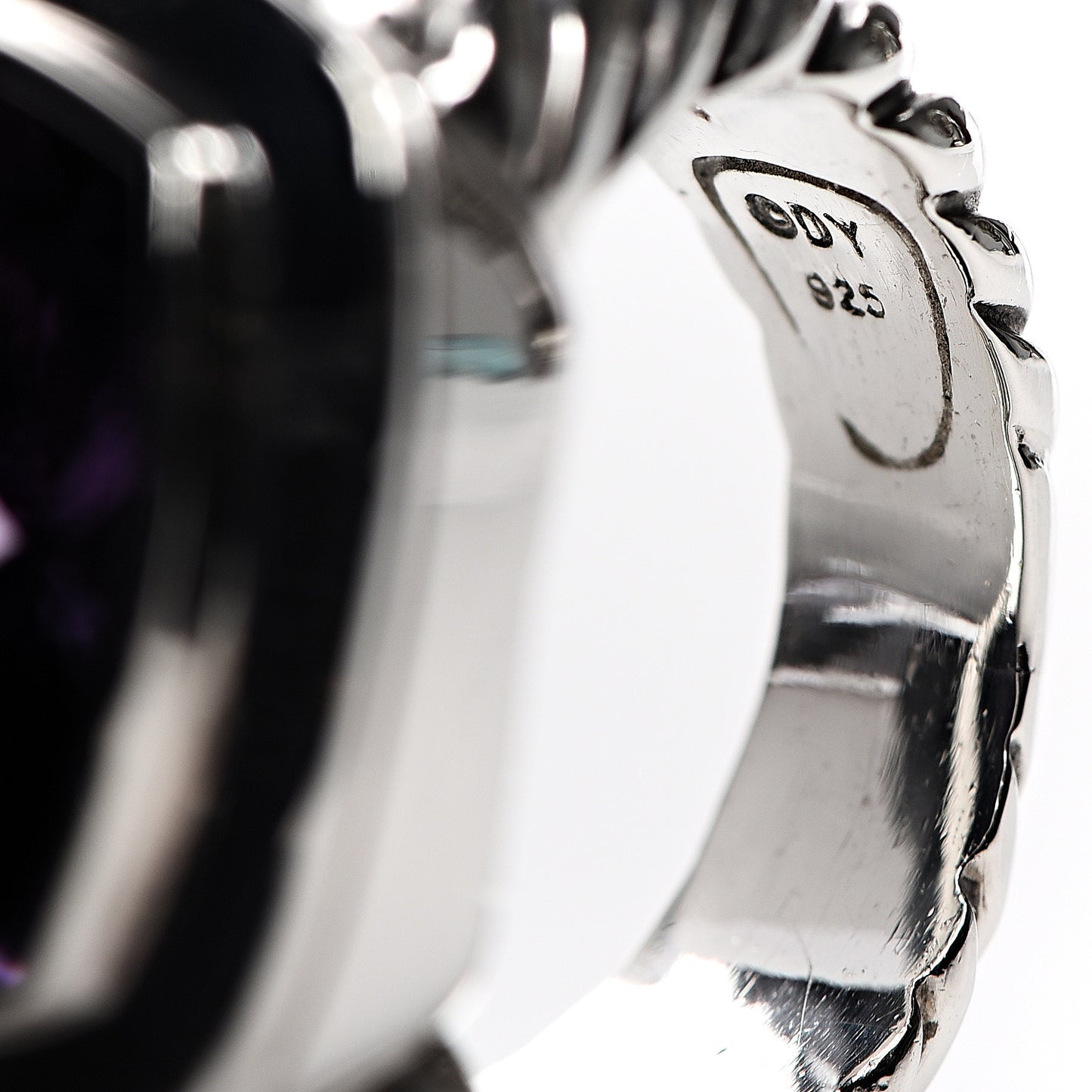 Sterling Silver Amethyst 14mm Albion Ring 49 4.75