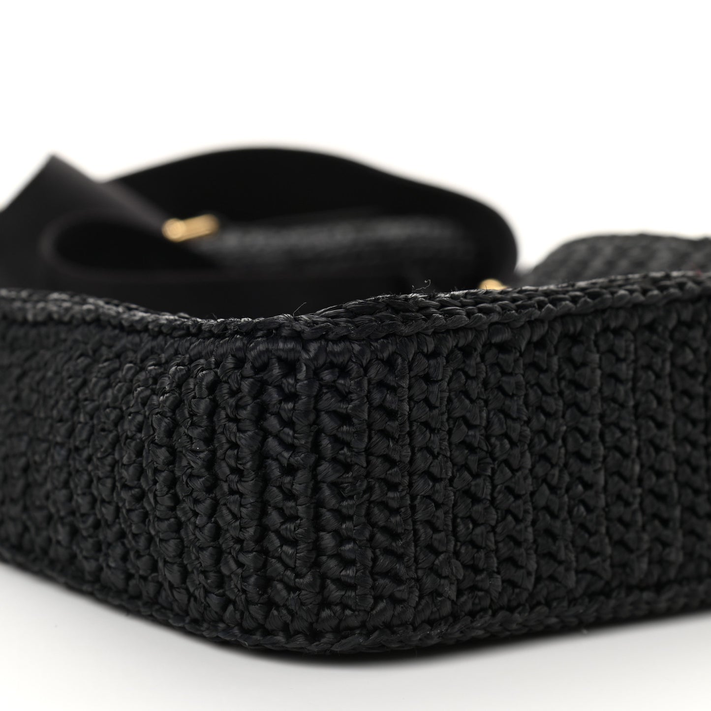 Yarn Raffia Effect Crochet Re-Edition 2005 Shoulder Bag Black