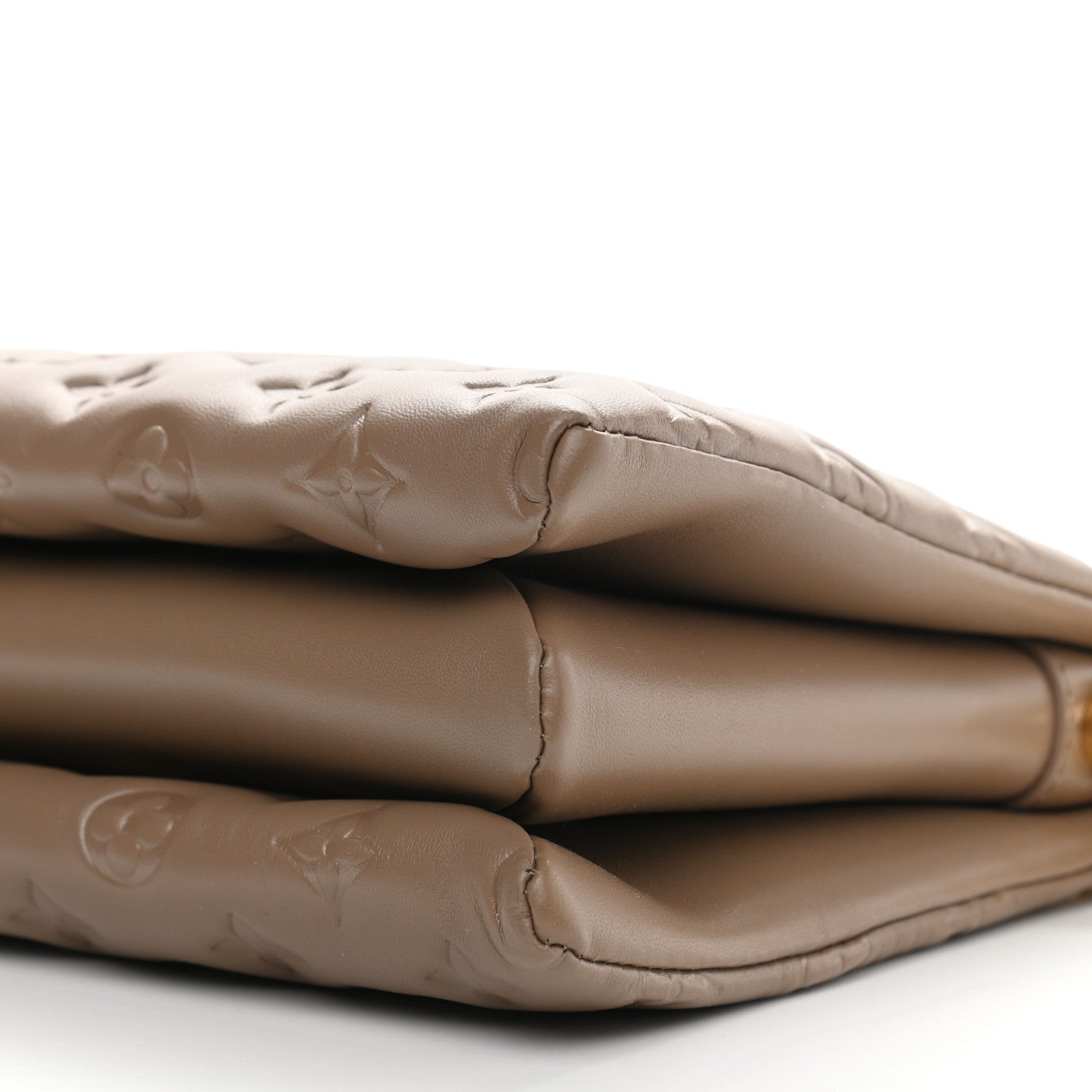 Louis Vuitton Lambskin Embossed Monogram Coussin PM Taupe 10 of 10