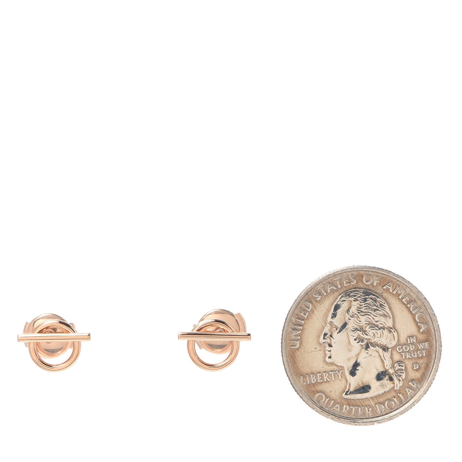 Hermes 18K Rose Gold PM Echappee Earrings 2 of 5