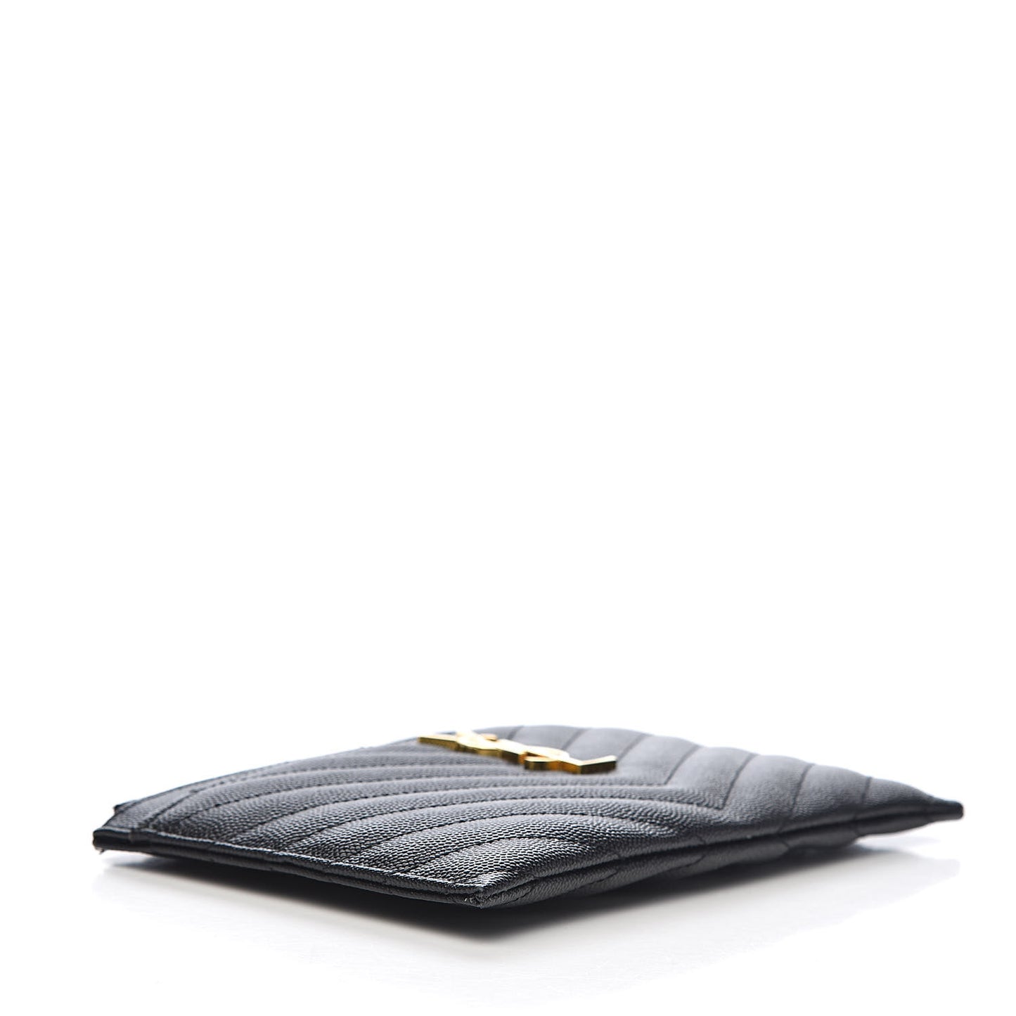 Grain De Poudre Chevron Monogram Bill Pouch Black