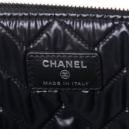 Chanel Lambskin Quilted Large Crossing Cosmetic Case Black 5 of 5