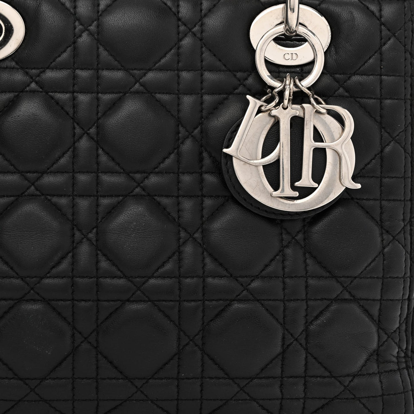 Lambskin Cannage Medium Lady Dior Black