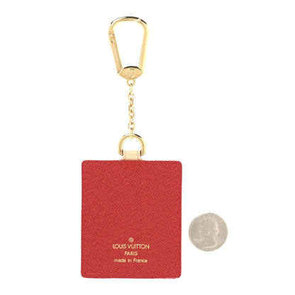 Louis Vuitton Vachetta Groom Key Ring Bag Charm Red 2 of 5