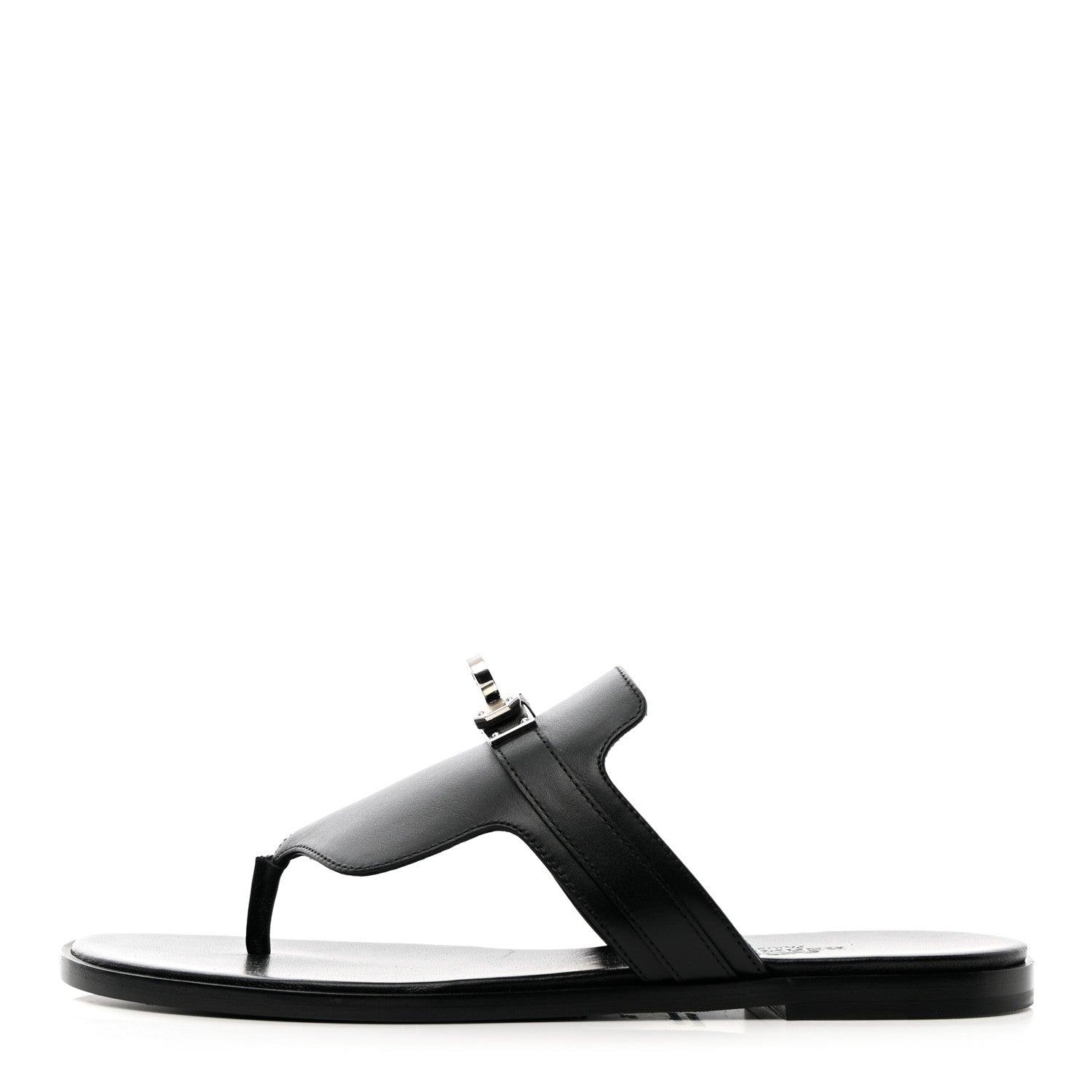 Hermes Calfskin Womens Elixir Sandals 36 Black 1 of 13