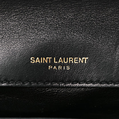 Saint Laurent Lambskin Matelasse Monogram Small Vicky Chain Bag Black 6 of 9