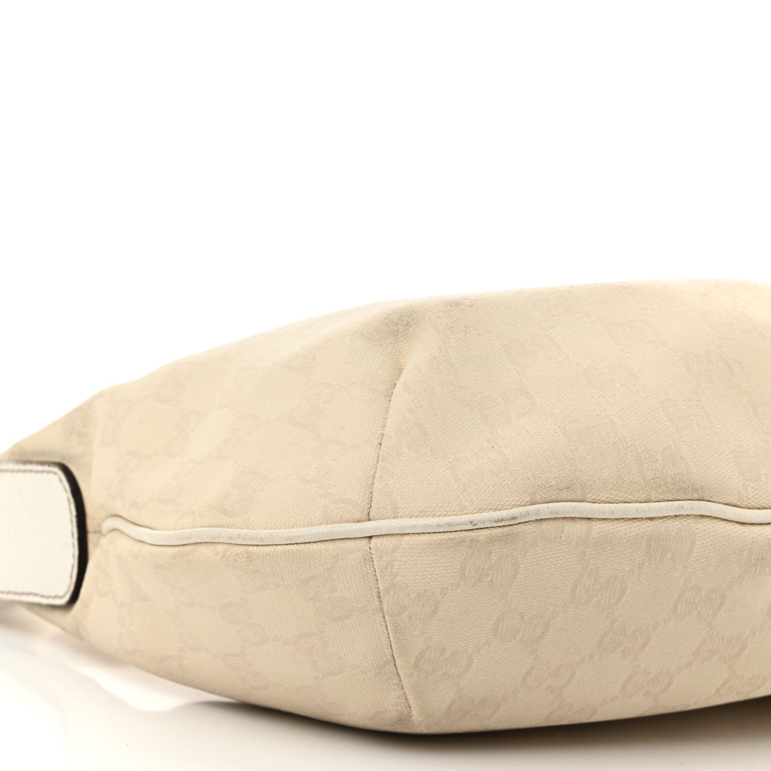 Gucci Monogram Web Medium Half Moon Hobo White 9 of 10