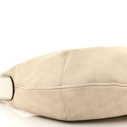 Gucci Monogram Web Medium Half Moon Hobo White 9 of 10