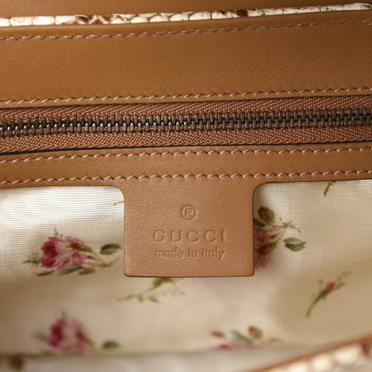 Gucci Raffia Elaphe Matelasse Small GG Marmont Shoulder Bag Natural Cream Brown 8 of 10
