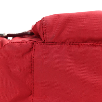 Prada Tessuto Nylon Saffiano Messenger Bag Red 8 of 10