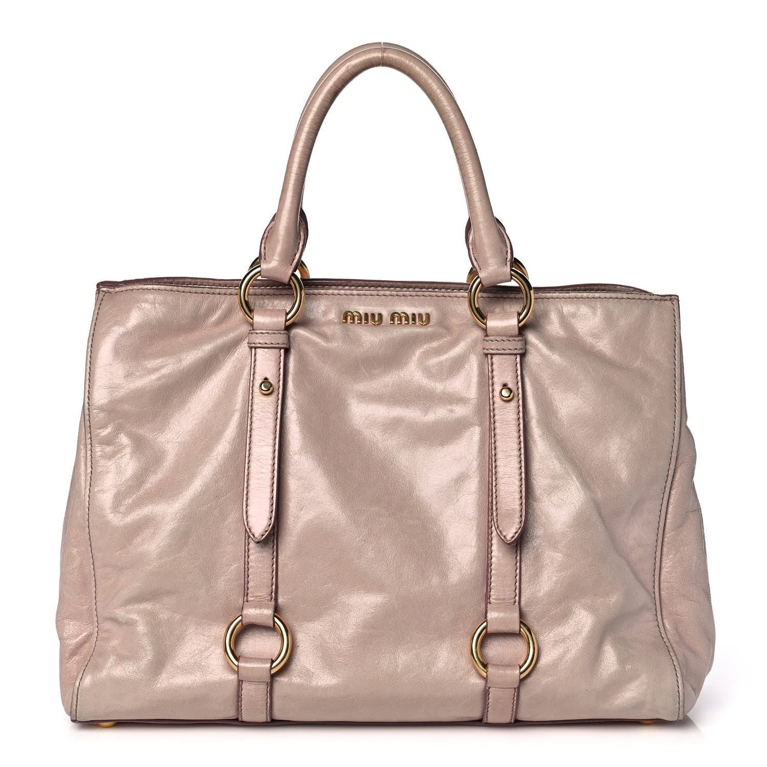 Miu Miu Vitello Shine Tote Mughetto 1 of 13