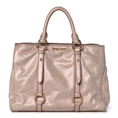 Miu Miu Vitello Shine Tote Mughetto 1 of 13
