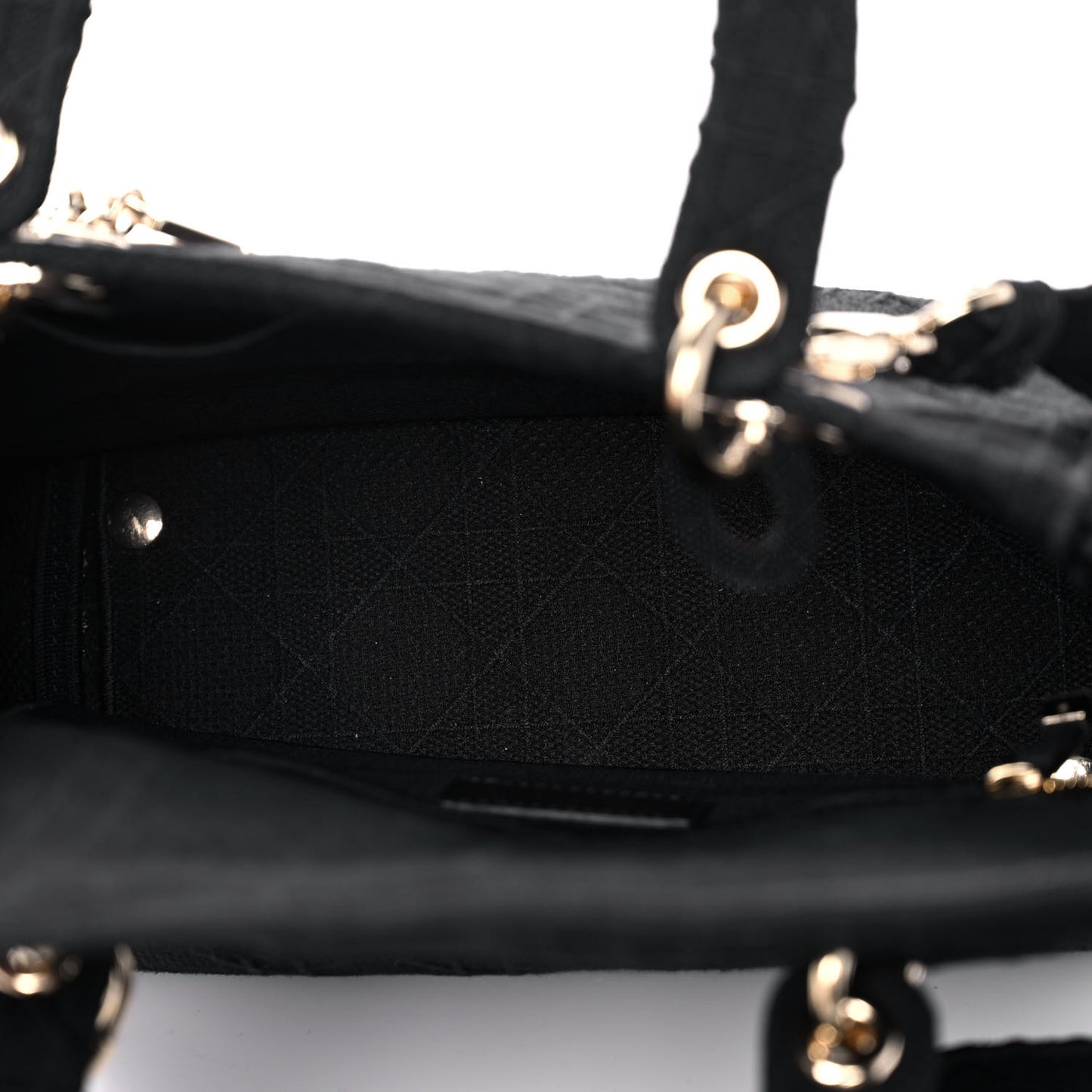 Canvas Embroidered Cannage Medium Lady D-Lite Black