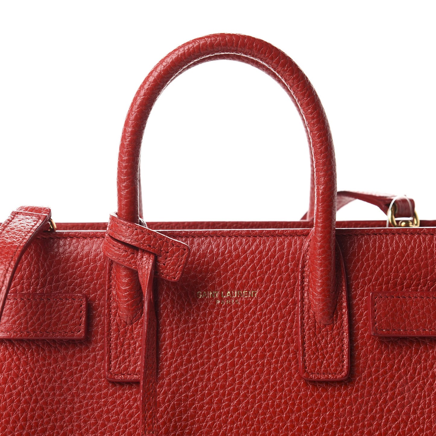 Grained Calfskin Nano Sac De Jour Lipstick Red