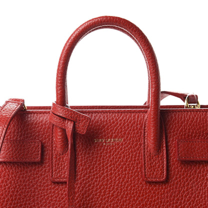 Saint Laurent Grained Calfskin Nano Sac De Jour Lipstick Red 11 of 11