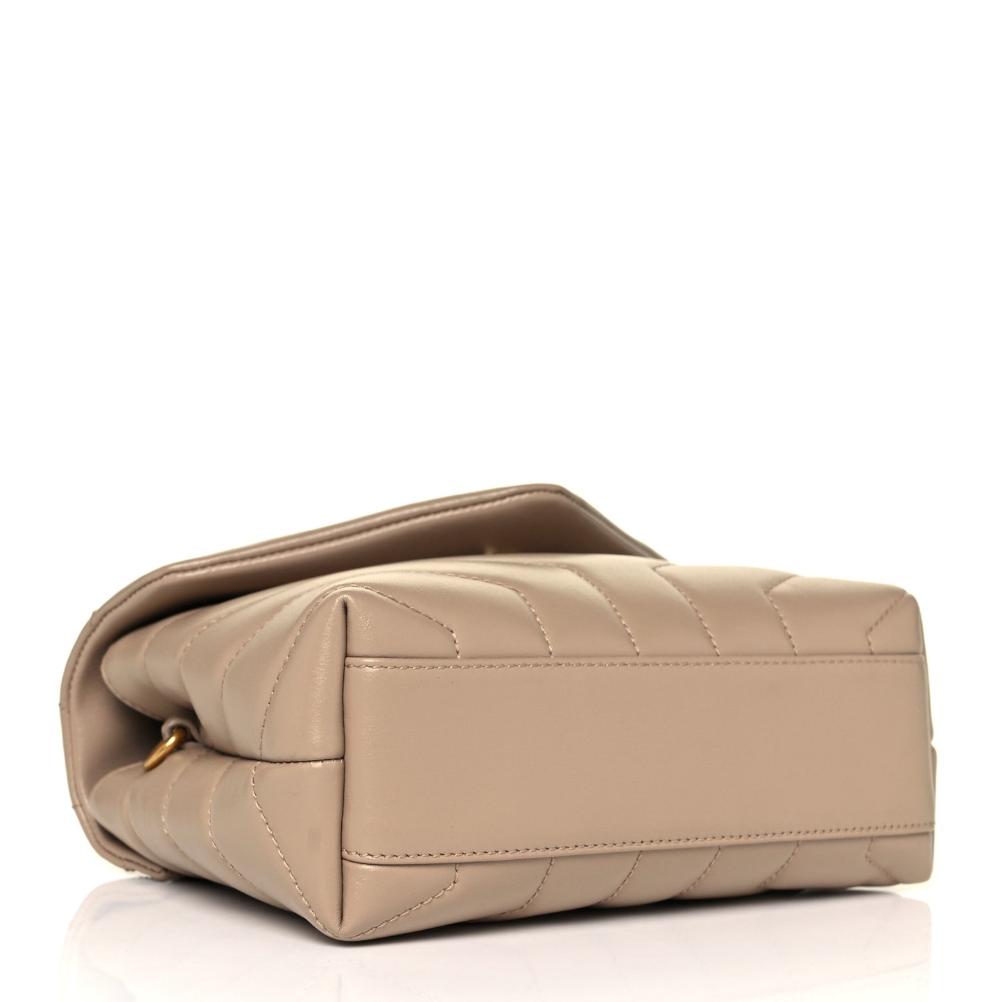 Calfskin Y Quilted Monogram Toy Loulou Crossbody Bag Dark Beige